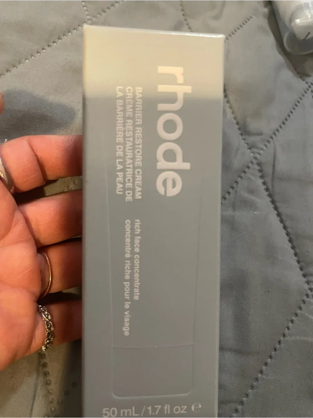 RHODE Cream Barrier Restore Moisturizer - Light Gray Packaging